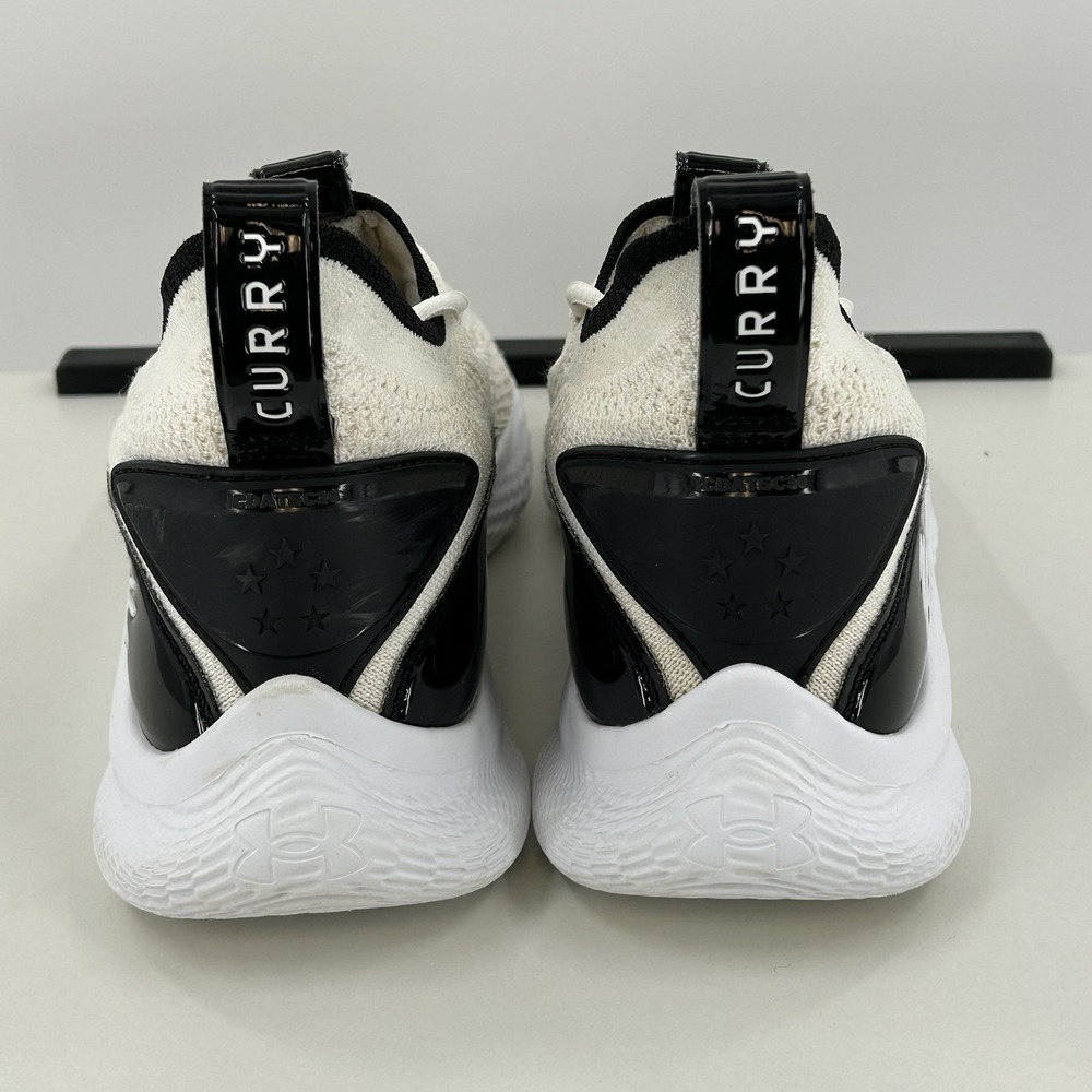 Under Armor Curry Flow 8 NM Team Curry White Black Basketball Shoes M 8.5/W 10 - Picture 3 of 8